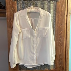 Gauzy button up blouse. Sz SM.